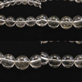 山梨県乙女鉱山産 水晶 針入 9mm玉ブレスレット ディレクトリカード 22.2g (ID:50646)
