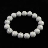 青海薬石 （新潟県糸魚川市） 12mm玉ブレスレット 証明書付 40.9ｇ　 (ID:50698)
