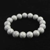 青海薬石 （新潟県糸魚川市） 12mm玉ブレスレット 証明書付 40.9ｇ　 (ID:50698)