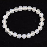 北海道 花石メノウ 瑪瑙 8mm玉 ブレスレット ディレクトリカード付 17.6g (ID:50820)