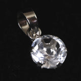 ホワイトトパーズ 5mmラウンド ペンダントトップ　Pt900  0.64ct　type.C (ID:50862)