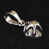 ホワイトトパーズ 5mmラウンド ペンダントトップ　Pt900  0.64ct　type.C (ID:50862)