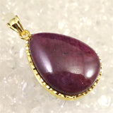 高品質スタールビー　30mmオーバル ペンダントトップ 14.94g (ID:50880)