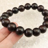 小葉紫檀 ウッドビーズ 12mm玉ブレスレット 証明書付 21.5g (ID:50972)