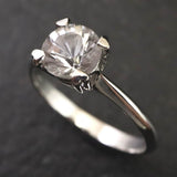 ブラジル産 フェナカイト 6.6mmラウンドカット リング 鑑別書付 15号 (ID:51082)