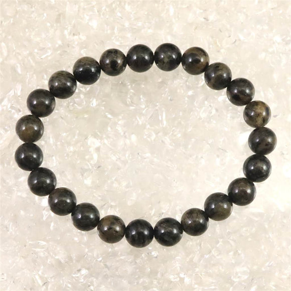 ノルウェー産 フェナカイト 8mm玉ブレスレット ディレクトリカード付 18.2g (ID:51183)