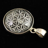 ガネーシュヒマール産水晶 フラワー オブ ライフ ペンダントトップ 4.61g (ID:51268)