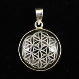 ガネーシュヒマール産水晶 フラワー オブ ライフ ペンダントトップ 4.61g (ID:51268)