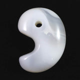 北海道 花石メノウ 瑪瑙 30mm勾玉 ディレクトリカード付 10.7g (ID:51340)