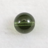 モルダバイトビーズ 8mm （１粒・現物） 鑑別済 3.37ct (ID:51457)