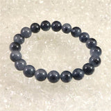 ブルーアンフィボールインクォーツ  10mm玉ブレスレット 31.5ｇ (ID:51899)