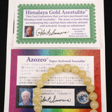 H&E社 ヒマラヤゴールド アゼツライト（AZOZEO)　8mm玉ブレスレット 証明書付 18.9g (ID:51974)