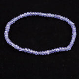 タンザナイト AA  2.5mm玉 ボタンカット ブレスレット  4.4g (ID:52187)