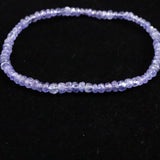 タンザナイト AA  2.5mm玉 ボタンカット ブレスレット  4.4g (ID:52187)