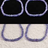 タンザナイト AA  2.5mm玉 ボタンカット ブレスレット  4.4g (ID:52187)