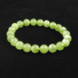 ロシアンジェイド ネフライト 軟玉 8.5mm玉　ブレスレット 19.3g (ID:52205)