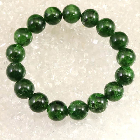 クロムダイオプサイド 12mm玉ブレスレット 56.0g (ID:52450)