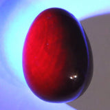 インド産 ルビー 結晶  27mmエッグ 蛍光 23.7ｇ (ID:52510)