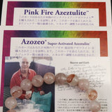 H&E社 ピンクファイア アゼツライト(AZOZEO) 10mm玉ブレスレット 証明書付 25.8g (ID:52514)