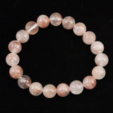 H&E社 ピンクファイア アゼツライト(AZOZEO) 10mm玉ブレスレット 証明書付 25.8g (ID:52514)