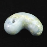 糸魚川翡翠  ヒスイ 小滝産 青 28mm勾玉 ディレクトリカード付 9.9g (ID:52552)