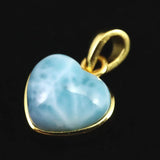 ラリマー  3A+  10mmハート　ペンダントトップ 2.9g (ID:52560)