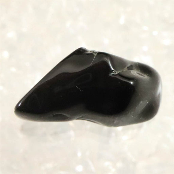 隠岐の島 黒曜石 21mm原石 磨き ディレクトリカード付 2.7g (ID:52724