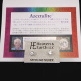 H&E社 アゼツライト(AZOZEO) 4mmラウンドカット ピアス 証明書付 (ID:52934)