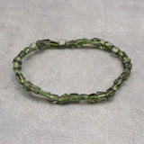 モルダバイト　原石ラフカット ブレスレット 鑑別書付　5.53ｇ (ID:53451)