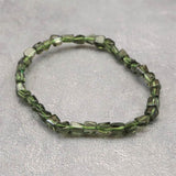 モルダバイト　原石ラフカット ブレスレット 鑑別書付　5.53ｇ (ID:53451)