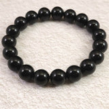 チベット産 天然モリオン水晶 4A  10mm玉 ブレスレット 30.6g (ID:53460)