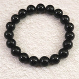 チベット産 天然モリオン水晶 4A  10mm玉 ブレスレット 30.6g (ID:53460)