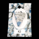 H&E社 ヒマラヤ K2ストーン 31mmタンブル ペンダントトップ 10.2g (ID:53699)