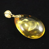 天然琥珀　バルティックアンバー 24mm ペアシェイプ ペンダントトップ 3.0g (ID:53960)