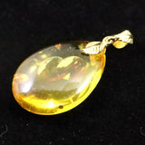 天然琥珀　バルティックアンバー 24mm ペアシェイプ ペンダントトップ 3.0g (ID:53960)