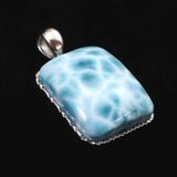 ラリマー  AAAA 21X17mmレクタングル　ペンダントトップ 12.2g (ID:54028)
