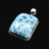 ラリマー  AAAA 21X17mmレクタングル　ペンダントトップ 12.2g (ID:54028)