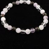 H&E社 フェナカイト クリアライト (AZOZEO) 6mm玉ブレスレット 証明書付 9.9g (ID:54227)