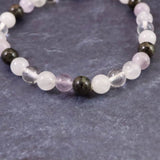 H&E社 フェナカイト クリアライト (AZOZEO) 6mm玉ブレスレット 証明書付 9.9g (ID:54227)