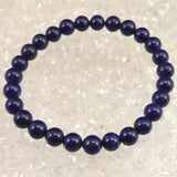 ラピスラズリ 4Aグレード 6.5mm玉ブレスレット 12.7g (ID:54246)