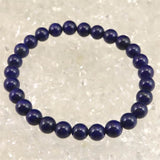 ラピスラズリ 4Aグレード 6.5mm玉ブレスレット 12.7g (ID:54246)