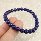 ラピスラズリ 4Aグレード 6.5mm玉ブレスレット 12.7g (ID:54246)