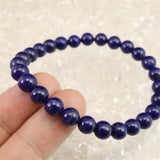 ラピスラズリ 4Aグレード 6.5mm玉ブレスレット 12.7g (ID:54246)