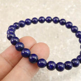 ラピスラズリ 4Aグレード 6.5mm玉ブレスレット 12.7g (ID:54246)