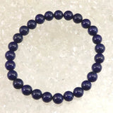 ラピスラズリ 4Aグレード 6.5mm玉ブレスレット 12.7g (ID:54246)