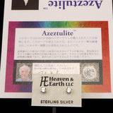 H&E社 アゼツライト(AZOZEO) 4mmラウンド ピアス 証明書付 (ID:54301)