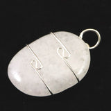 H&E社 ニュージーランドホワイトアゼツライト (AZOZEO) タンブル ペンダント 6.3g　 (ID:54481)