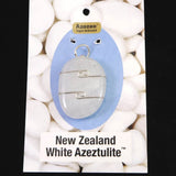 H&E社 ニュージーランドホワイトアゼツライト (AZOZEO) タンブル ペンダント 6.3g　 (ID:54481)