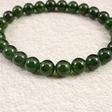 クロムダイオプサイド AAAA+  7mm玉ブレスレット 17.8g (ID:54733)