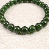クロムダイオプサイド AAAA+  7mm玉ブレスレット 17.8g (ID:54733)